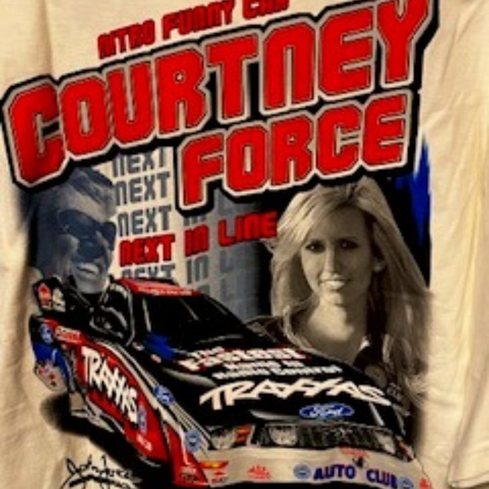 Vintage Courtney Force "Next In Line" Tee shirt, Size XL